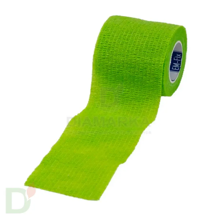 Бинт эластичный когезивный EM-fix krep Лайм, 5 см х 4,5 м в Красноярске