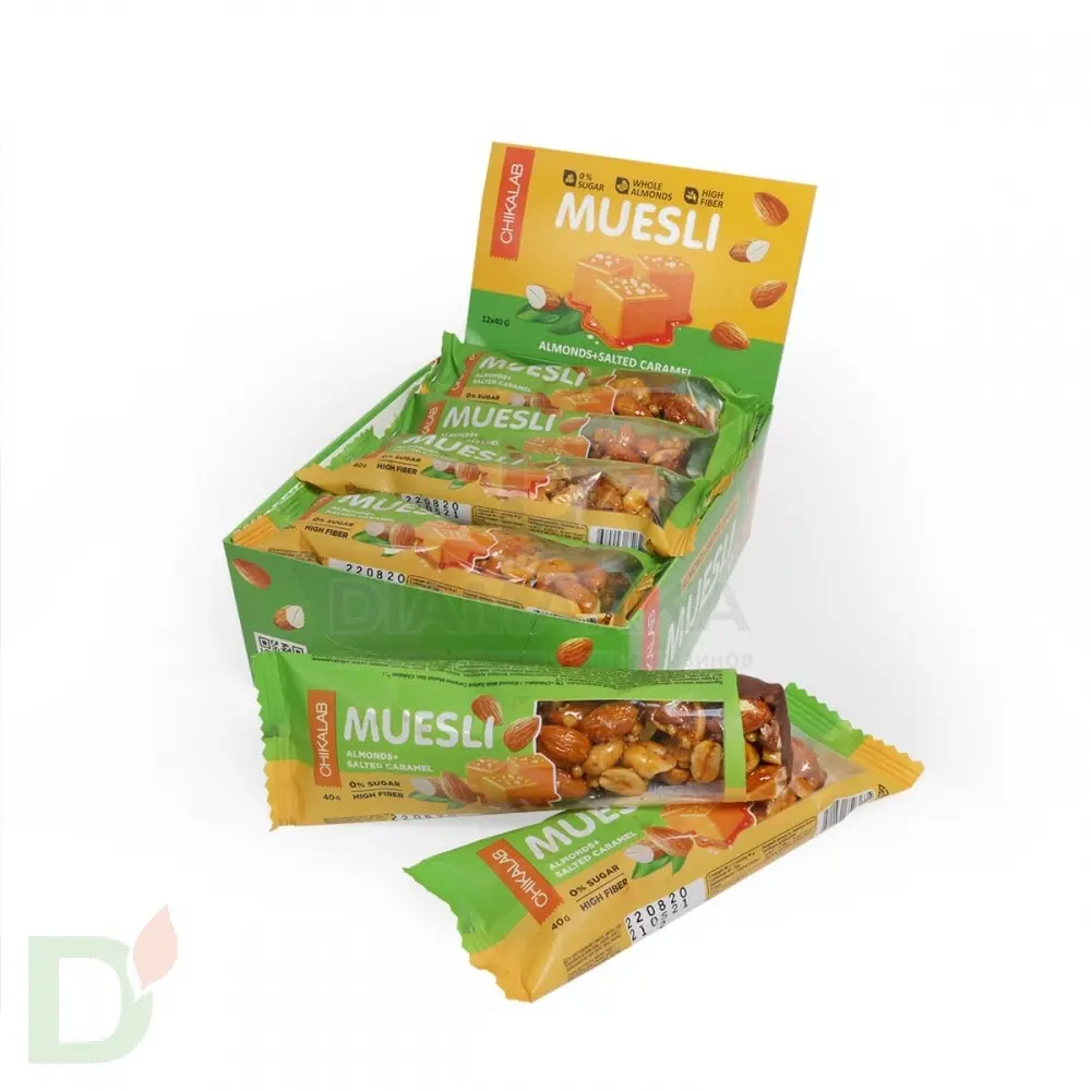 Батончик мюсли CHIKALAB миндальный с соленой карамелью 40 гр. в Красноярске