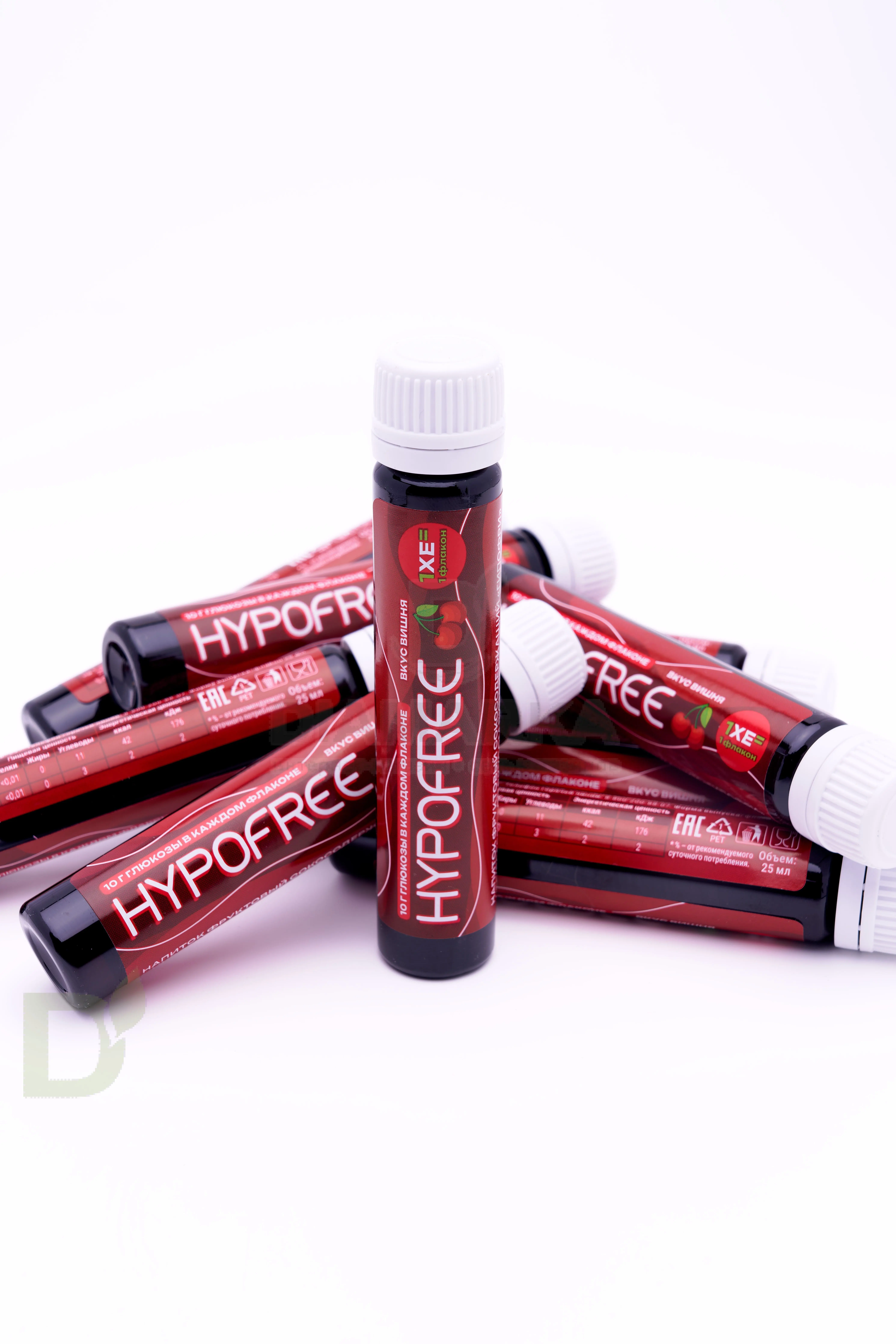 Напиток фруктовый HYPOFREE,(1ХЕ) Вишня, упак. 10 туб