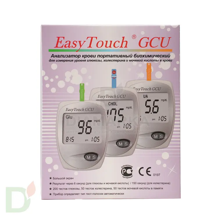 Биохимический анализатор ИзиТач (EasyTouch GCU) (глюкоза, холестерин и мочевая кислота в крови) в Красноярске