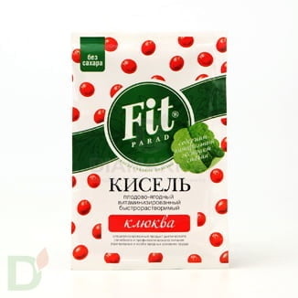 Кисель витаминный Клюква, FitParad 30 г.