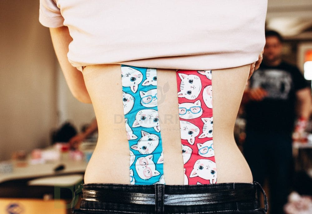 Тейп BB 5см*5м кошки темно-синие