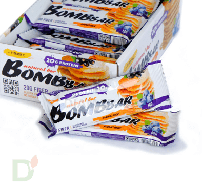 Батончик BOMBBAR Смородиново-черничный панкейк (3 угл в 60г) в Красноярске
