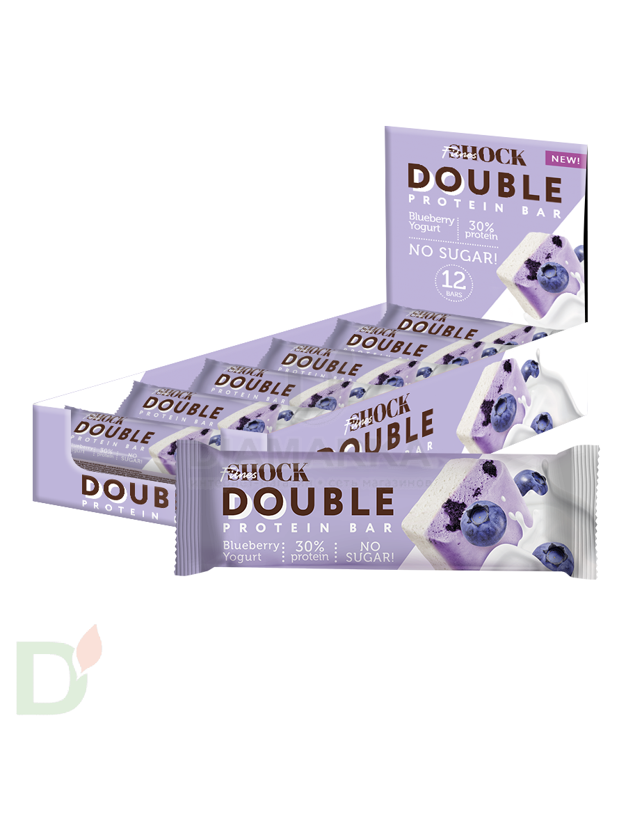 Батончик протеиновый FitnesShock Черничный йогурт 40гр. в Красноярске