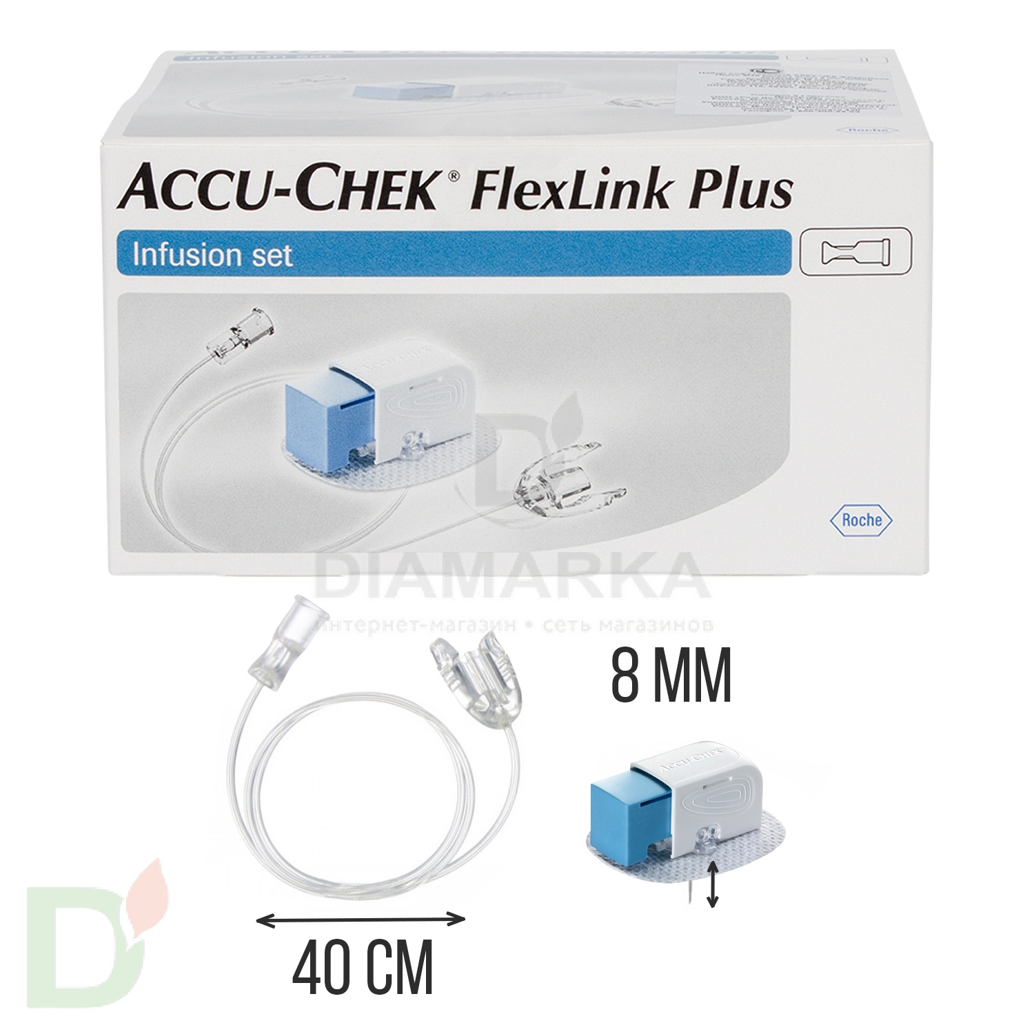 Акку-Чек ФлексЛинк Плюс 8/40, инфузионный набор, 1 шт. в Красноярске
