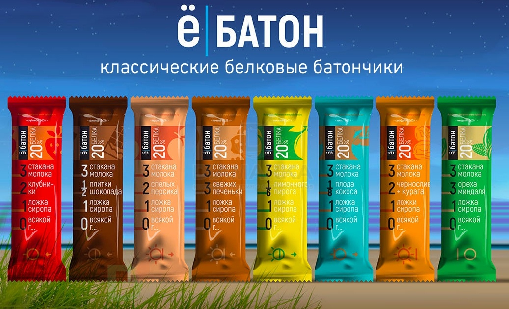 Батончик протеиновый Ё/батон Кокос в шоколадной глазури 50гр в Красноярске