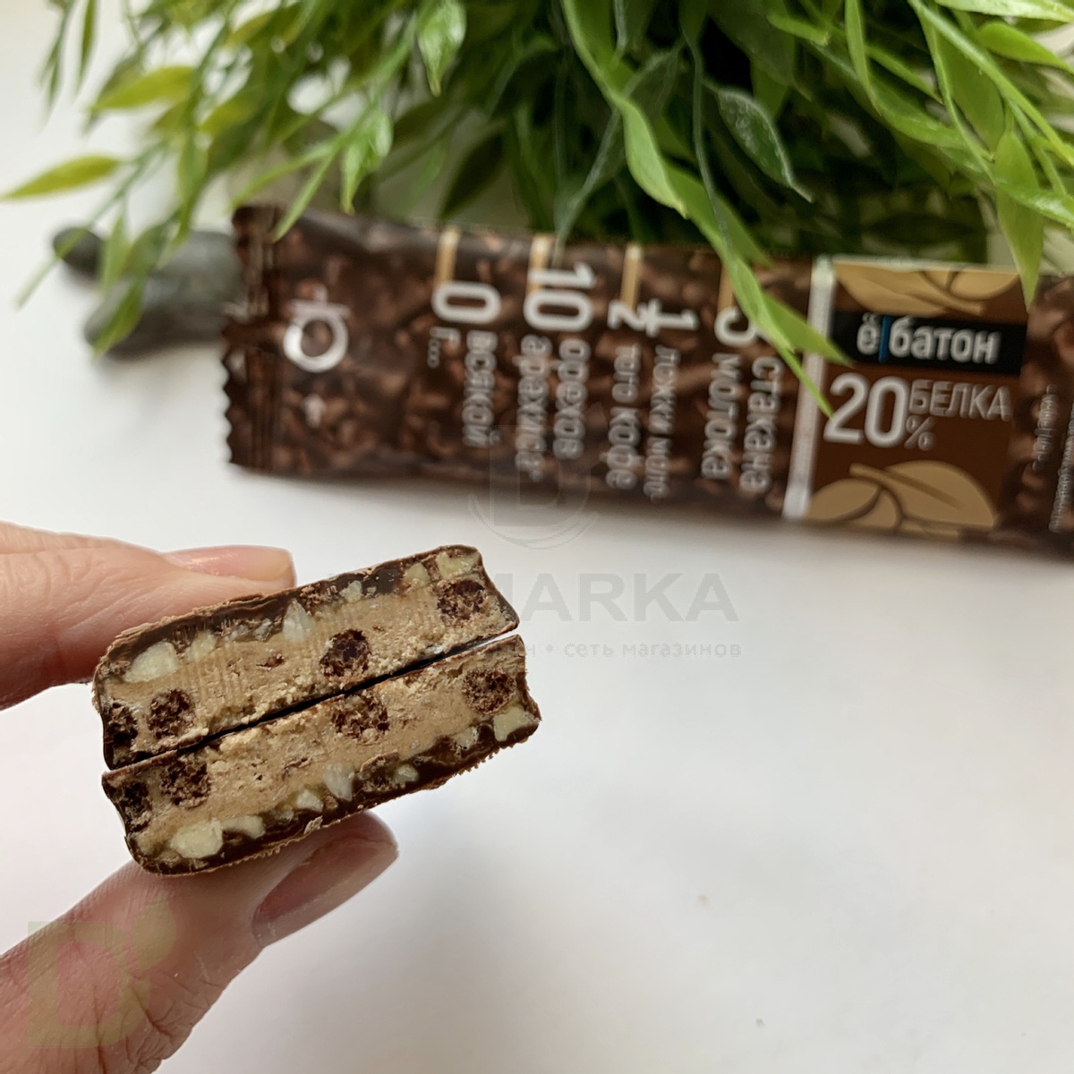 Батончик протеиновый Ё/батон "Арахис-Кофе" в шоколадной глазури 40гр в Красноярске