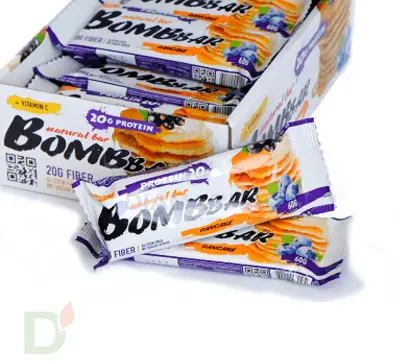 Батончик BOMBBAR Смородиново-черничный панкейк (3 угл в 60г) в Красноярске