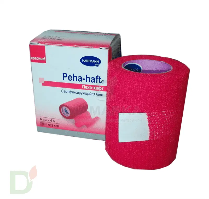 Бинт самофиксирующийся Пеха-хафт (Peha-haft), 6см х 4 м, Красный в Красноярске