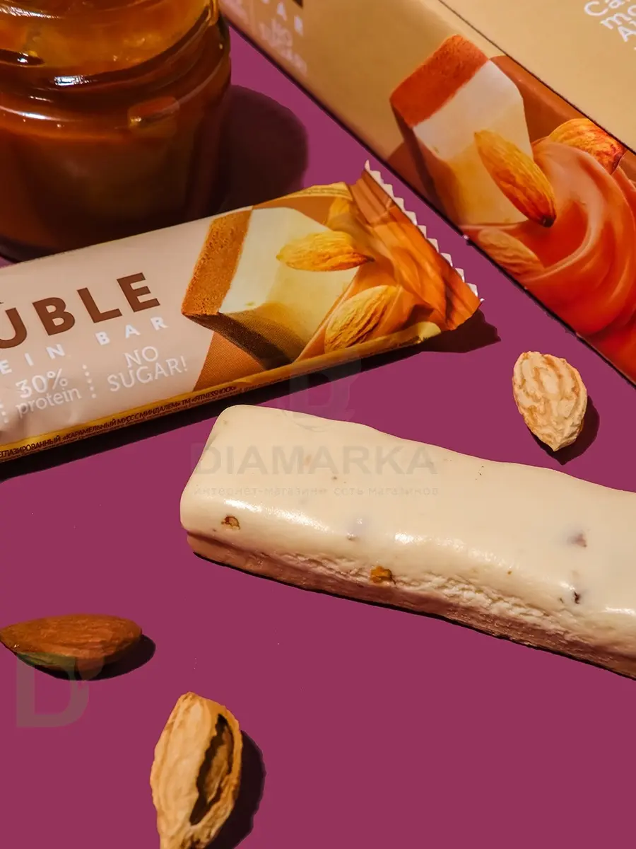 Батончик протеиновый FitnesShock Карамельный мусс с миндалем 40гр. в Красноярске