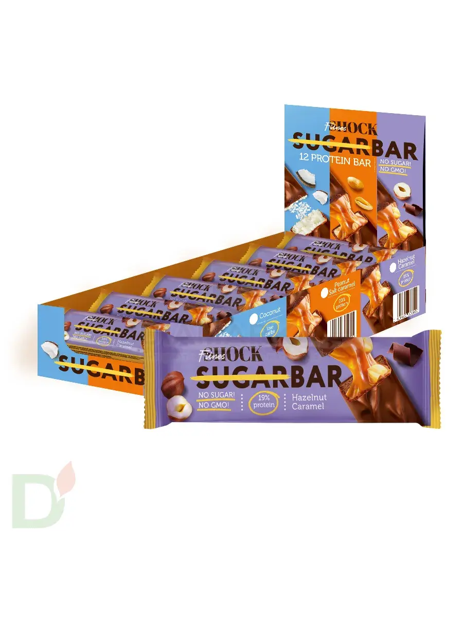 Батончик протеиновый FitnesShock Шоколадная карамель-фундук 50гр. в Красноярске