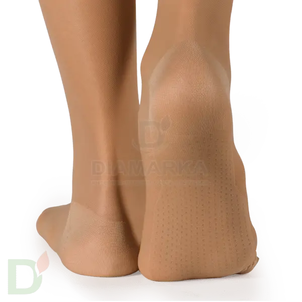 Колготки компрессионные прозрачные JW-311, 1 класс компрессии, Бежевые / Черные