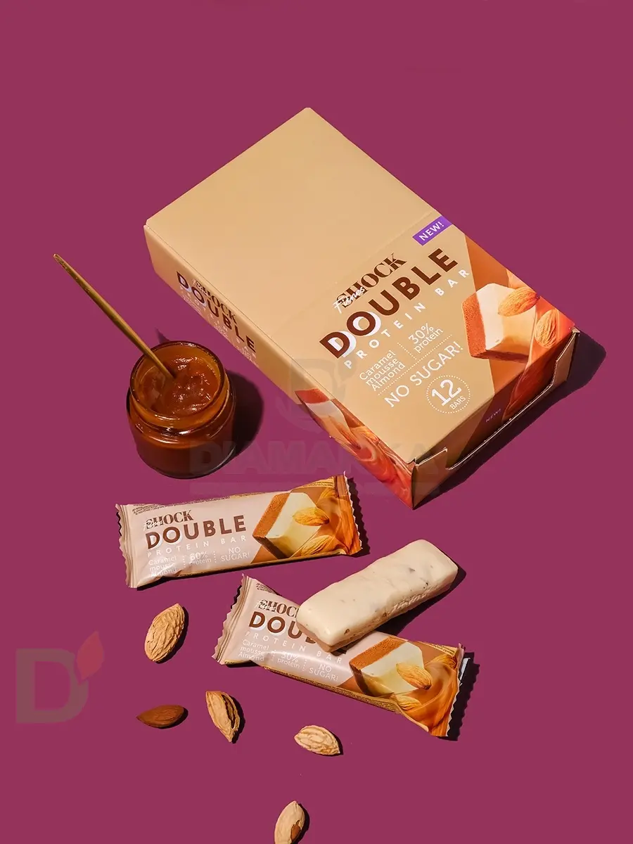 Батончик протеиновый FitnesShock Карамельный мусс с миндалем 40гр. в Красноярске